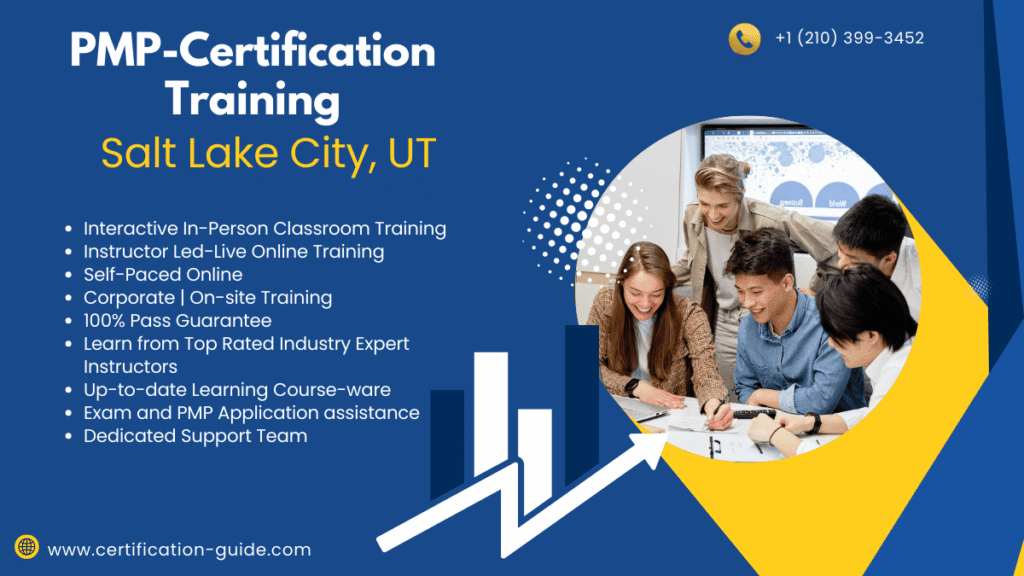 PMP certification training in Salt Lake City, UT with classroom, live online, and corporate on-site project management training options