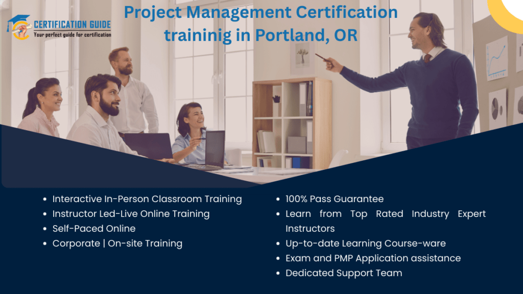 Project management certification training in Portland OR with instructor-led PMP classroom and online learning