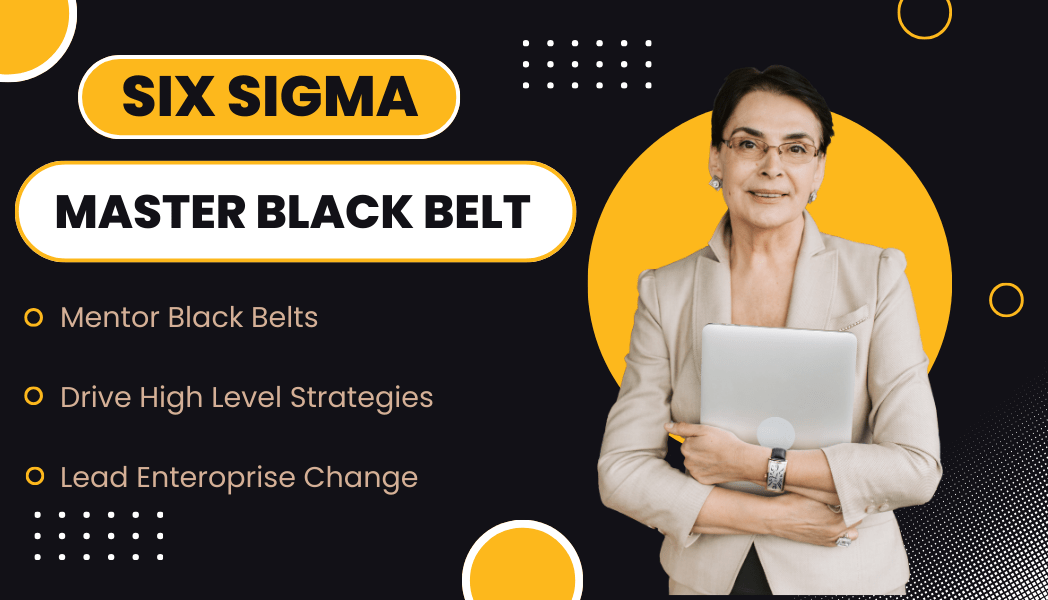 Lean Six Sigma Master Black Belt certification training with professional female instructor leading enterprise improvement