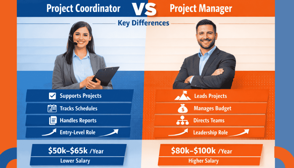 Project Manager vs Project Coordinator Roles and Responsibilities Comparison